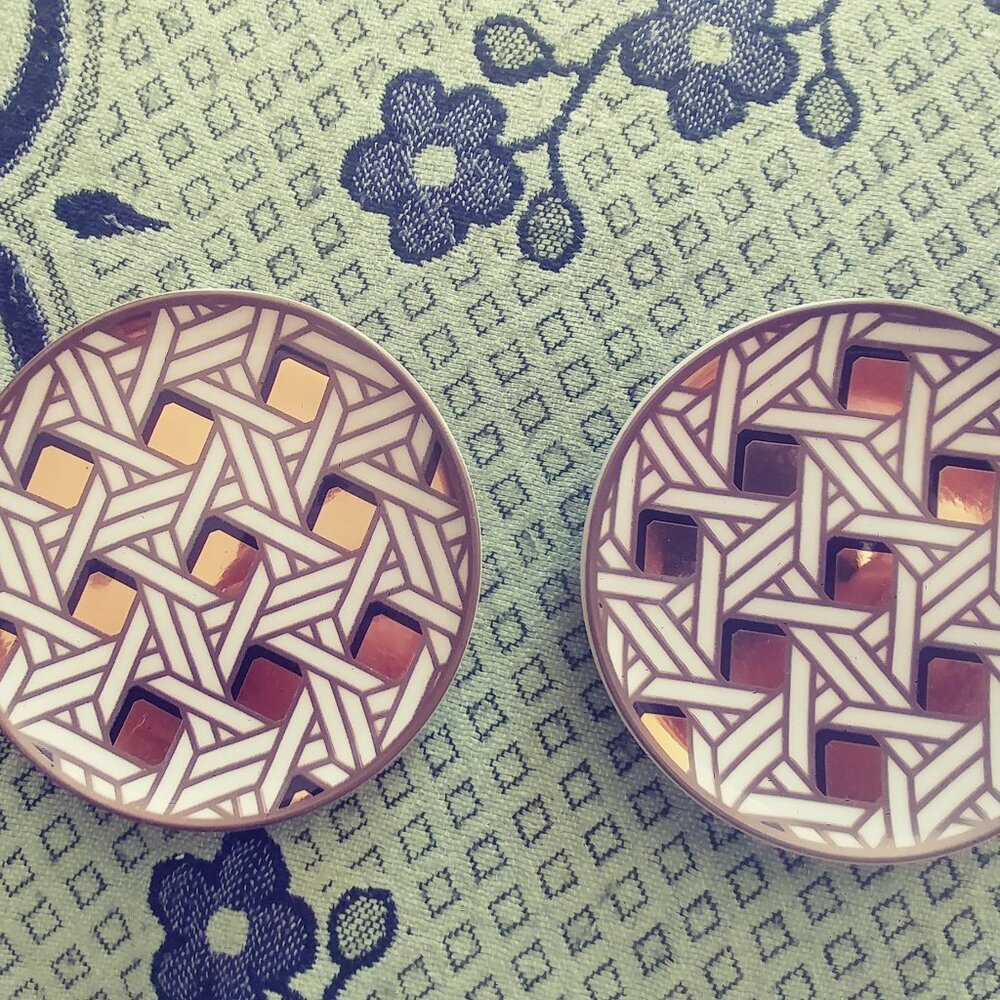 Basketweave Coasters by Johnathan Adler 2 pieces only